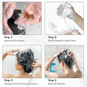 KAISASA Black Hair Dye Shampoo 3-in-1 texture close-up