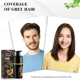 KAISASA Brown Hair Dye Shampoo 3 in 1 back view