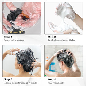 KAISASA Chestnut Brown Hair Dye Shampoo application process