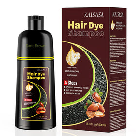 KAISASA Dark Brown Hair Dye Shampoo 3-in-1 front view