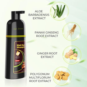KAISASA Dark Brown Hair Dye Shampoo 3-in-1 texture close-up