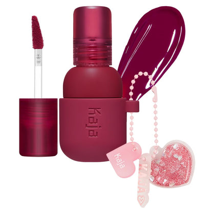Kaja Lip & Blush Glazed Keychain Stain Cherry Spritz front view