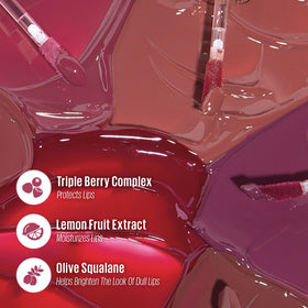Kaja Lip & Blush Glazed Keychain Stain Cherry Spritz in a lifestyle setting