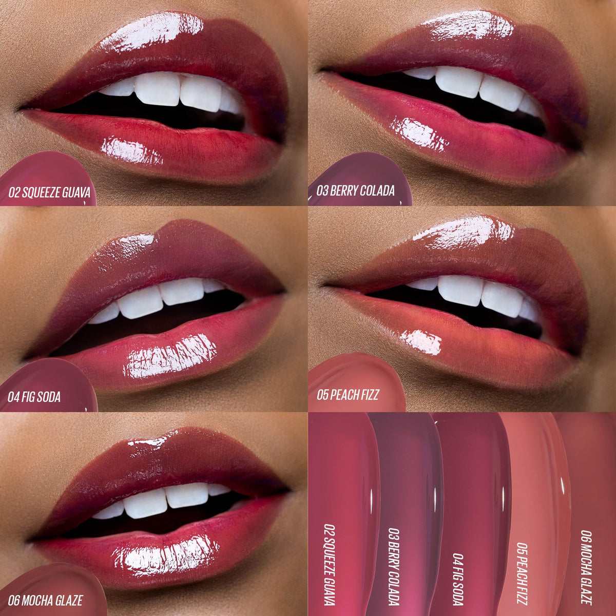 Kaja Lip & Blush Glazed Keychain Stain Cherry Spritz on lips