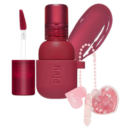 Kaja Lip & Blush Glazed Keychain Stain front view in Squeeze Guava