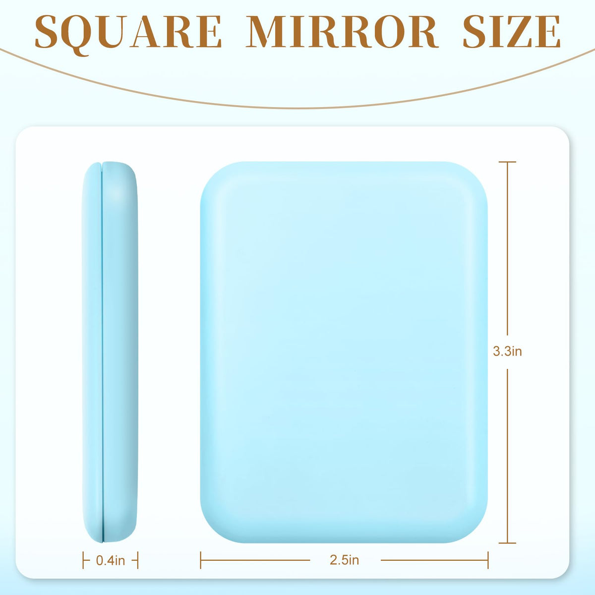 Kakuje Compact Mirror close-up of LED button