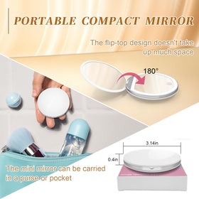 Kakuje compact mirror lifestyle scene in a handbag