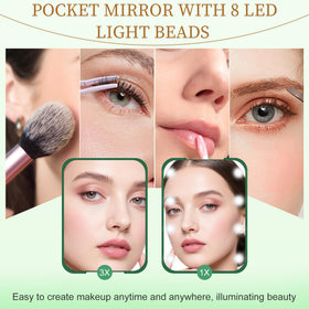 Kakuje Compact Mirror showing 1x and 3x magnification sides
