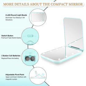 Kakuje Compact Mirror with 1X and 3X magnification sides