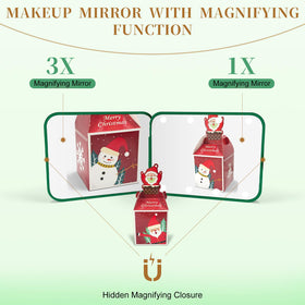 Kakuje Compact Mirror with LED lights on