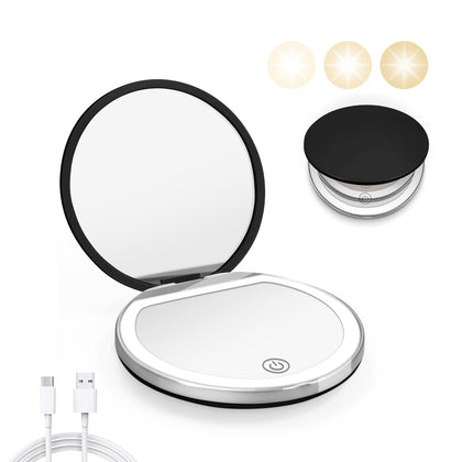 Kakuje Compact Mirror with Light front view