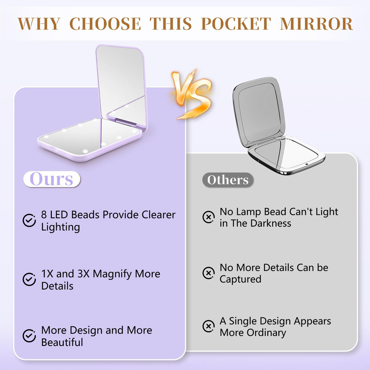 Kakuje Compact Mirror with packaging