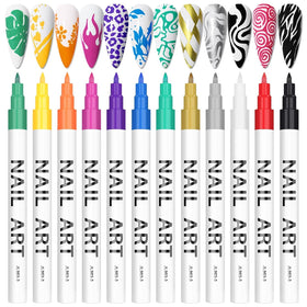 Kalolary 3D Nail Art Pens Set with 12 vibrant colours