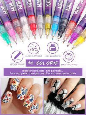 Kalolary nail art pens displayed in packaging