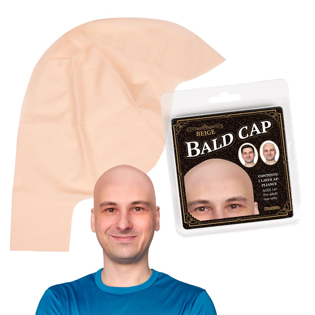 Kangaroo Bald Cap worn by a model at a costume event