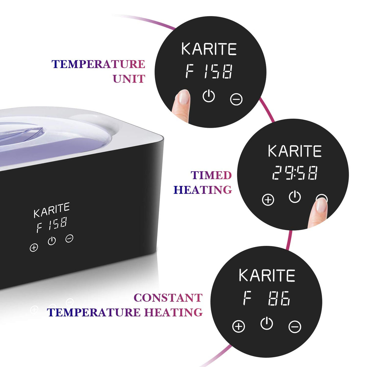 Karite Paraffin Wax Machine in a home spa setting