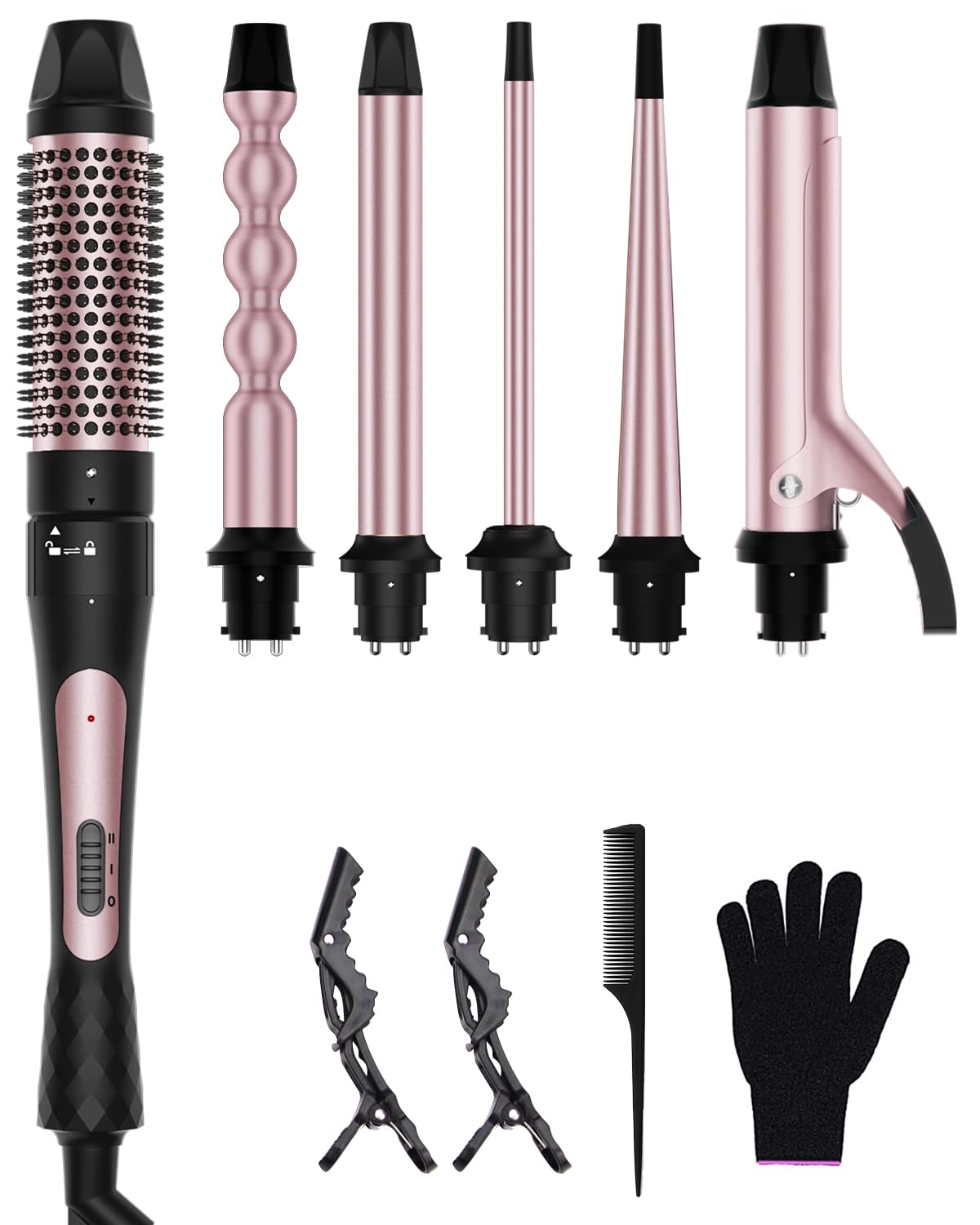 Karrong 6 in 1 Curling Iron Set with various barrels