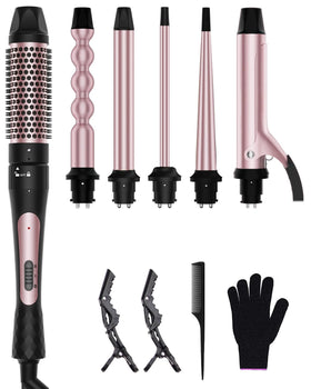 Karrong 6 in 1 Curling Iron Set with various barrels