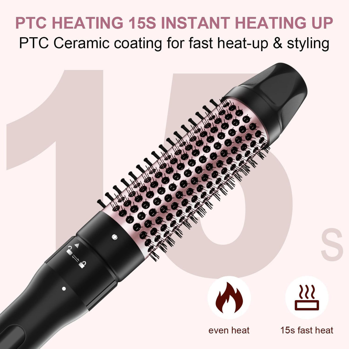 Karrong Thermal Brush displaying dual temperature settings