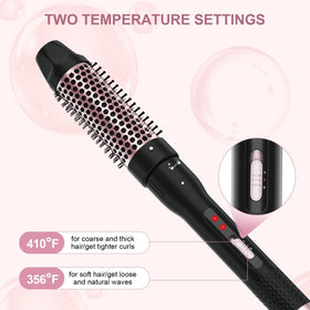 Karrong Thermal Brush styling hair with voluminous curls