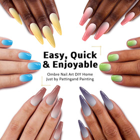 Karroy Ombre Gel Polish Palette with sponge and applicator