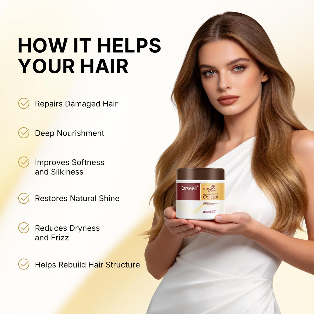 Karseell Collagen Hair Mask 500ml texture close-up