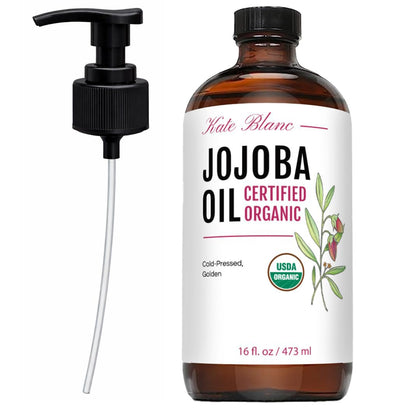 Kate Blanc Cosmetics Jojoba Oil 16oz front view
