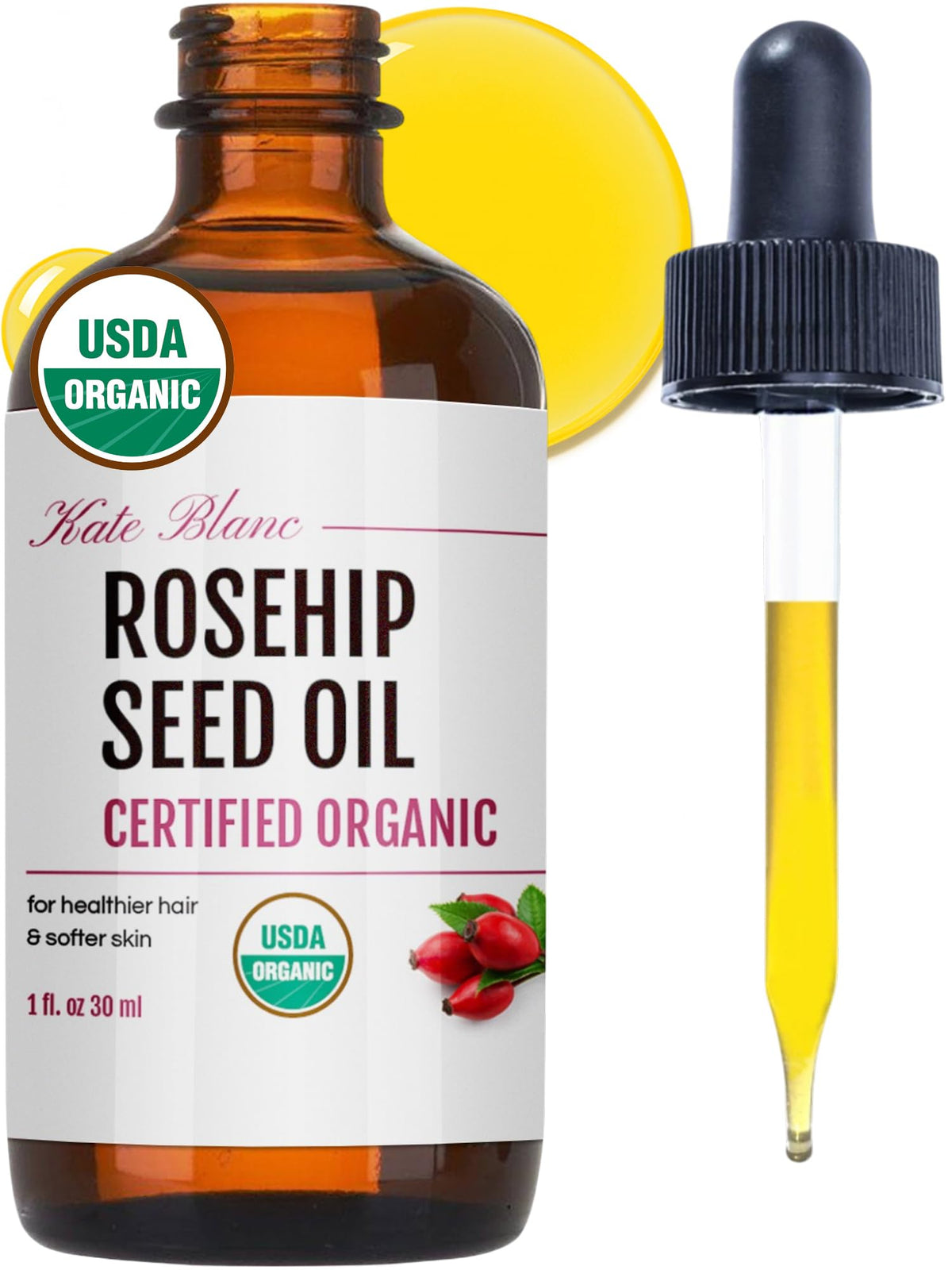 Kate Blanc Cosmetics Rosehip Seed Oil 100ml front view