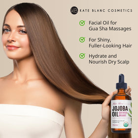 Kate Blanc Organic Jojoba Oil 2oz with dropper cap