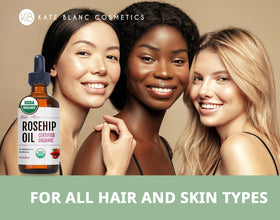 Kate Blanc Rosehip Oil showing texture on skin
