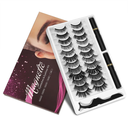 KATGE Magnetic Eyelashes and Eyeliner Kit packaging front view