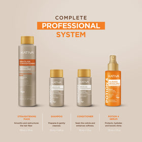 KATIVA Brazilian Keratin Straightening Kit in lifestyle setting