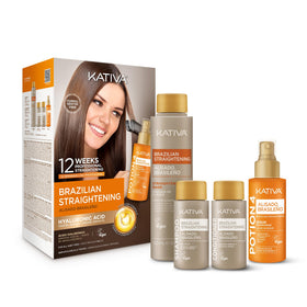 KATIVA Brazilian Keratin Straightening Kit packaging front view