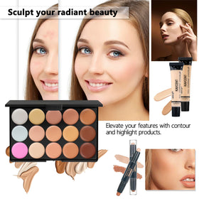 KAVCENT complete makeup set displayed on a vanity