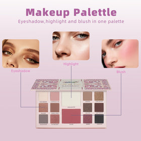 KAVCENT full makeup kit showcasing lip gloss and foundation