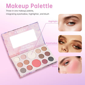 KAVCENT Lipgloss and Lipstick Palette in open position
