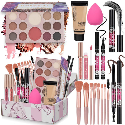 KAVCENT Makeup Kit for Teens full set including palette and brushes