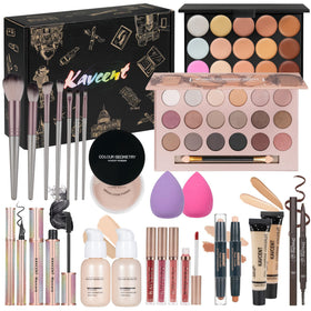 KAVCENT Makeup Set for Teens 18 colour eyeshadow palette front view