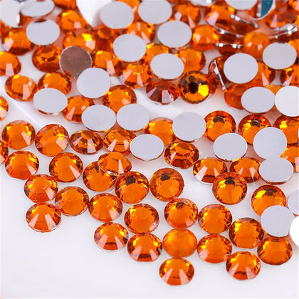 Kdkyy 3000 Pieces SS12 3mm Orange Flatback Rhinestones front view
