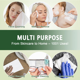 KeeiZoes Disposable Face Towels being used for baby care