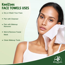 KeeiZoes Disposable Face Towels close-up of 3D honeycomb structure