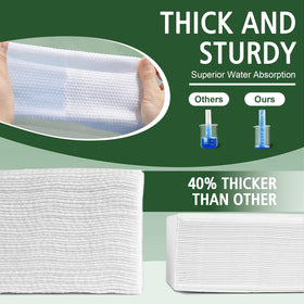 KeeiZoes Disposable Face Towels showing soft texture and size