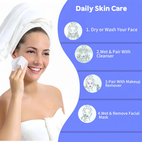 KeeiZoes face towels in use for makeup removal