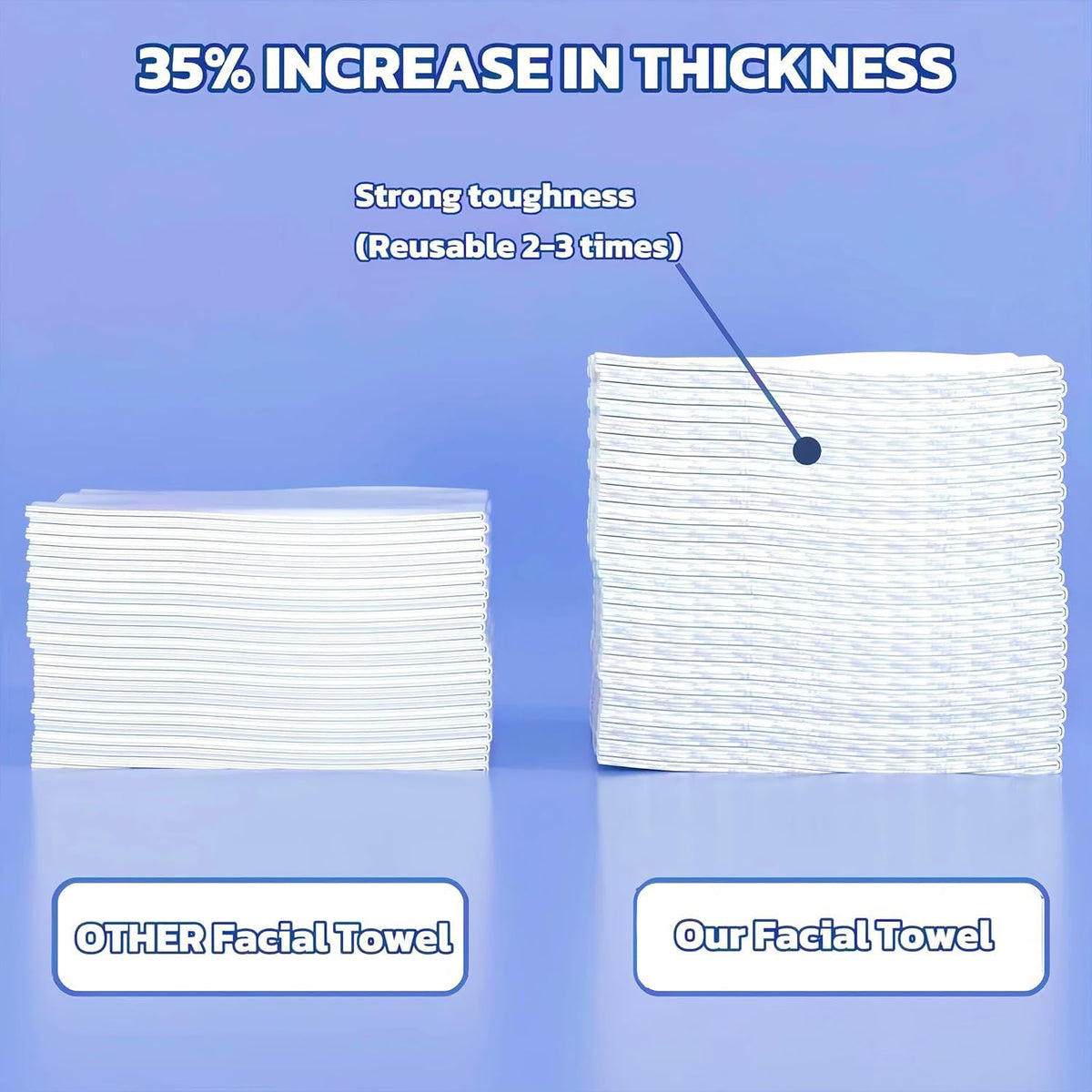 KeeiZoes face towels stacked for storage