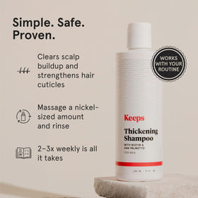 Keeps Thickening Conditioner applied to hair ends