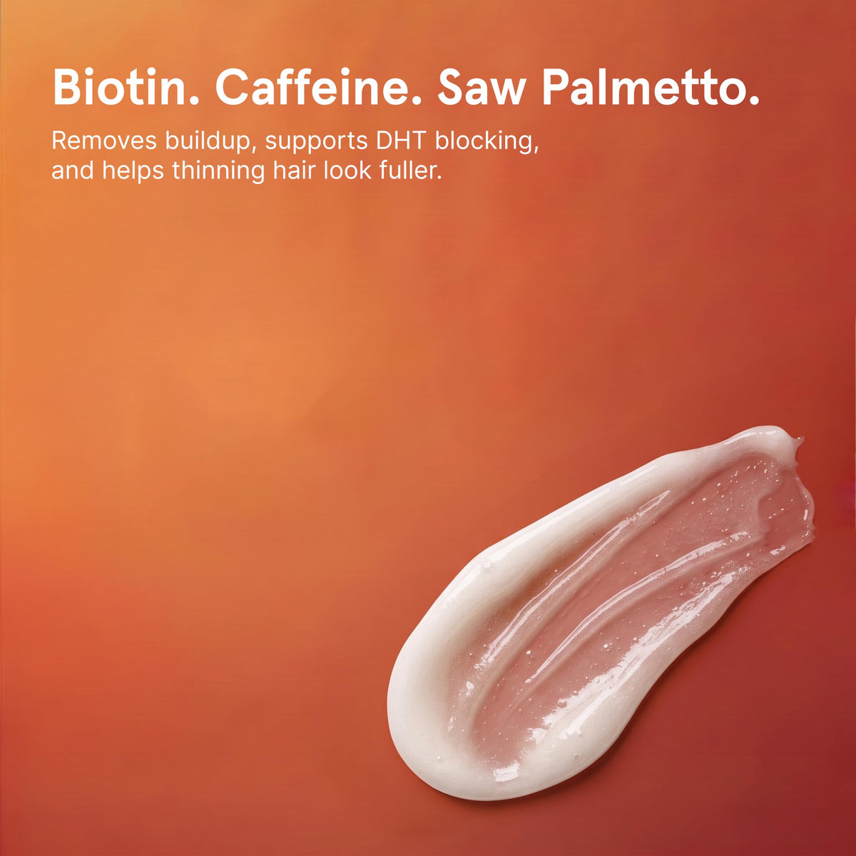 Keeps Thickening Shampoo bottle with green tea and biotin