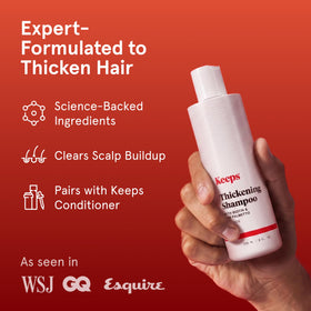 Keeps Thickening Shampoo ingredients list on packaging