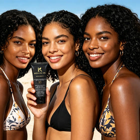 KELUAL DS Black People Sunscreen SPF 30 showing water-resistant feature