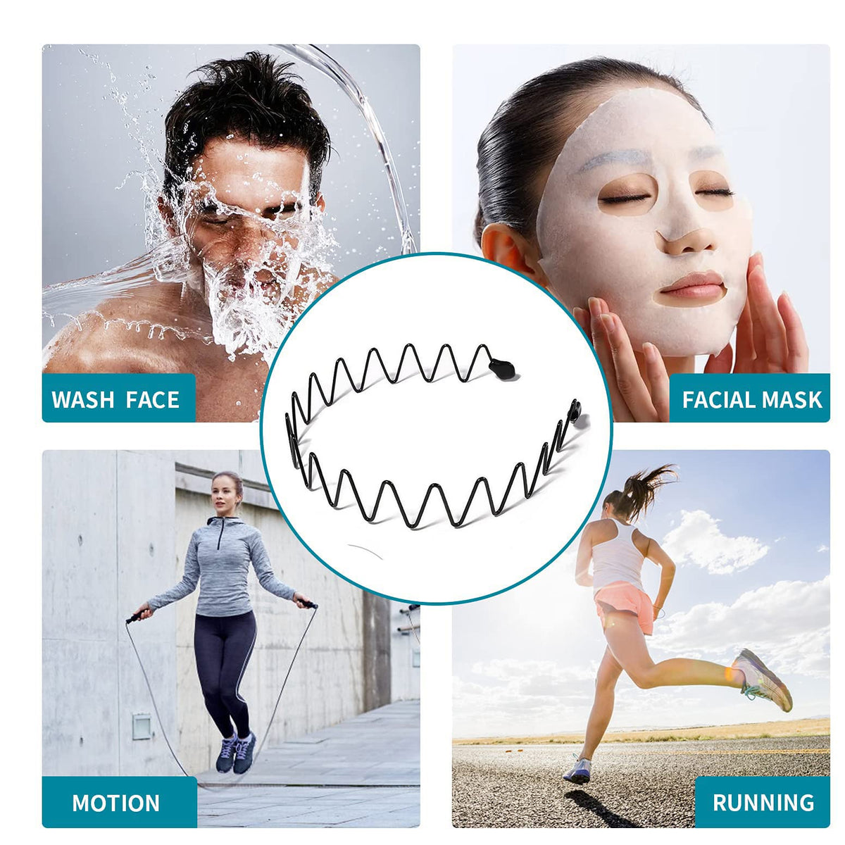 KELUBATU Adjustable Metal Headband displaying flexible design