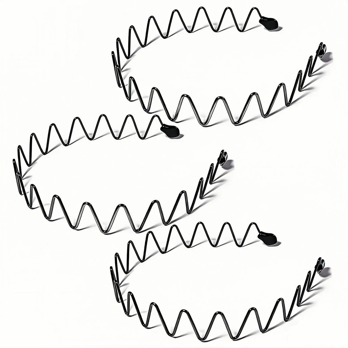 KELUBATU Adjustable Metal Headband front view in black